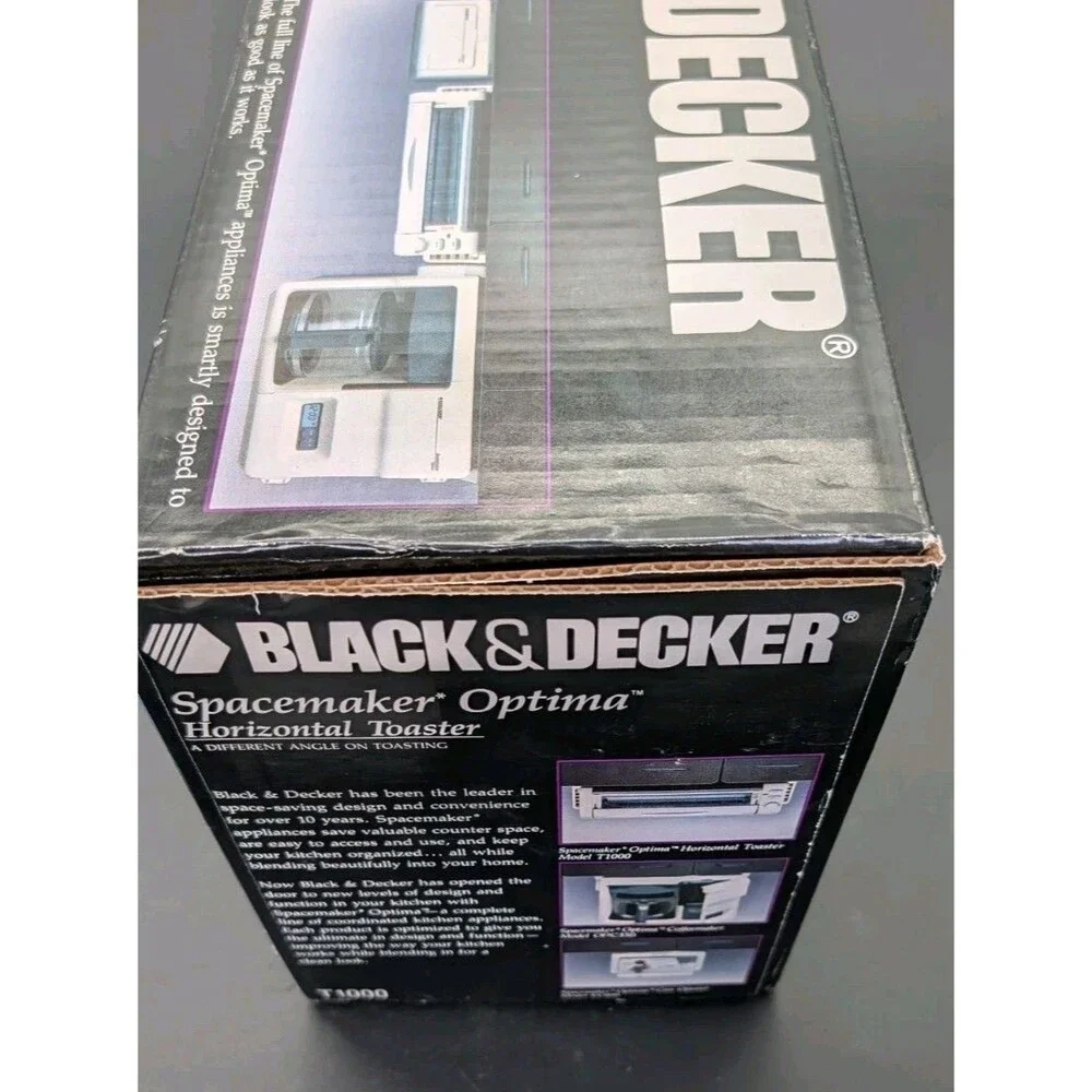 Black & Decker Spacemaker Optima Horizontal Toaster T1000 Under the Cabinet NEW